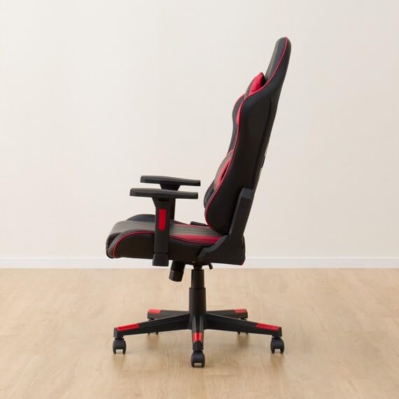 Amazon｜ニトリ ゲーミングチェア GM701 ブラック レッド NITORI